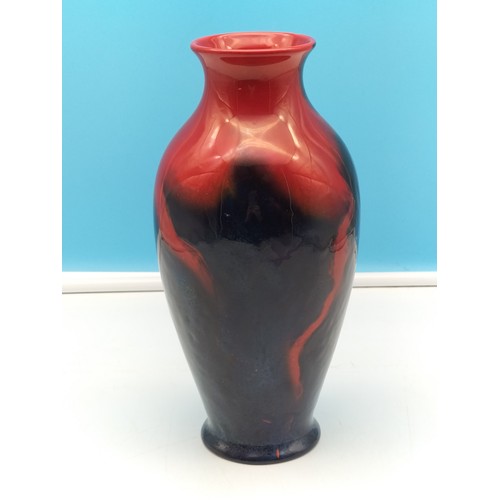 357 - Large 26.5cm Royal Doulton Flambe 'Sung' Baluster Vase 1441.