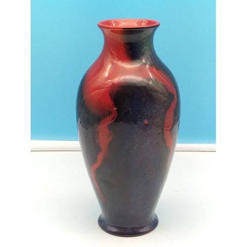 357 - Large 26.5cm Royal Doulton Flambe 'Sung' Baluster Vase 1441.