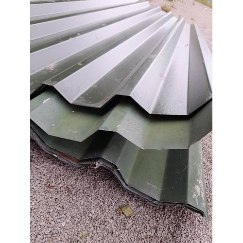 215A - 8 x Corrugated Metal Roofing Sheets. 244cm x 107cm. 34/1000