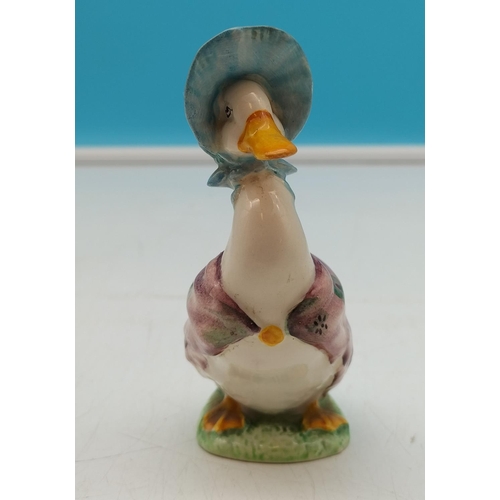 318 - Beswick Beatrix Potter's Figure 'Jemima Puddleduck' Early Gold Backstamp. 10.5cmTall.