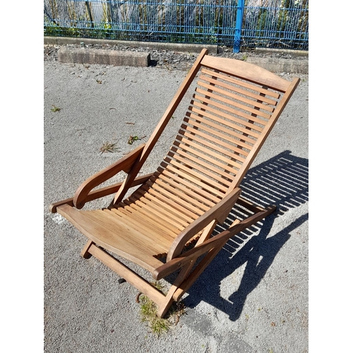 921 - Folding Wooden Hammock Garden Chair. Collection Only.