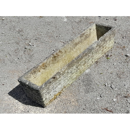 923 - Concrete Garden Trough. 18cm High, 82cm x 22cm. Collection Only.