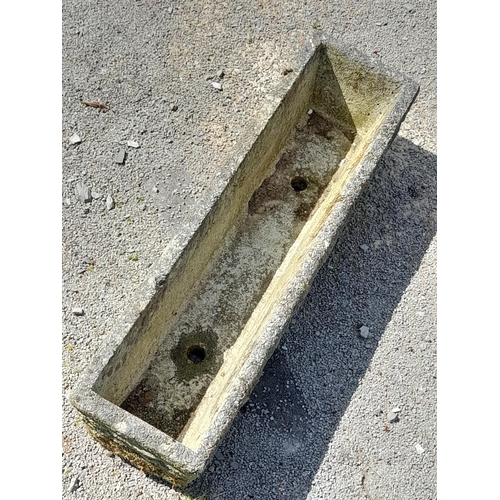 923 - Concrete Garden Trough. 18cm High, 82cm x 22cm. Collection Only.