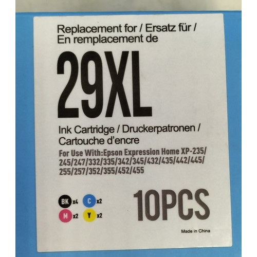 415 - Box of 10 Epson Compatible 29XL Ink Cartridges. New.