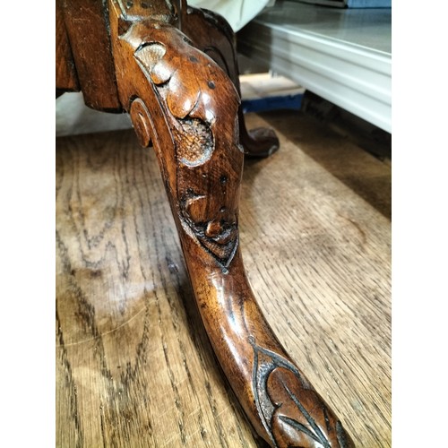 343 - Victorian Trumpet Sewing/Games Tri Footed Side Table. 72cm High, 41cm Diameter. Collection Only.