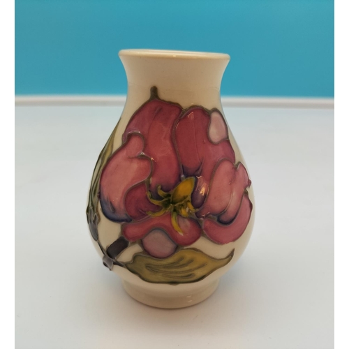 Moorcroft 10cm Vase in the 'Magnolia' Pattern.
