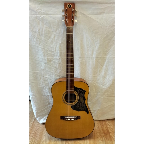 109 - 1970's Kay Model K240 Acoustic Guitar in Original Gig Bag. Collection Only.