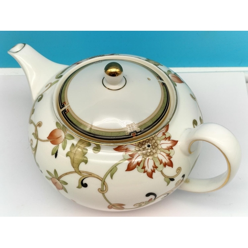 236 - Wedgwood China 'Oberon' Pattern Teapot. Seconds Quality. 15cm High, 23cm Spout to Handle, 16cm Diame... 