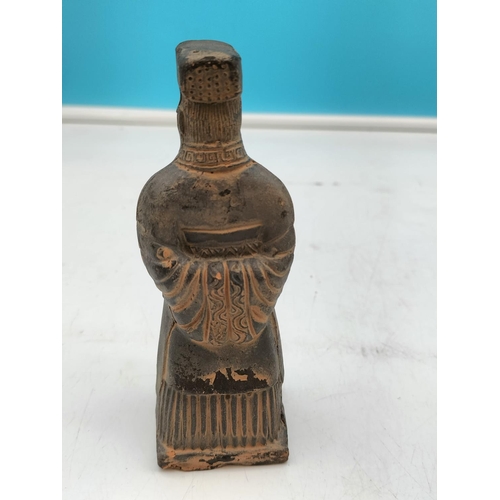 53 - Buddha Figures (2) plus 13cm Chinese Warrior Figure.