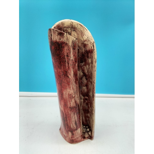 55 - Studio Art Pottery Bowl and 30cm Vase.