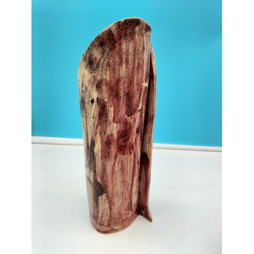 55 - Studio Art Pottery Bowl and 30cm Vase.