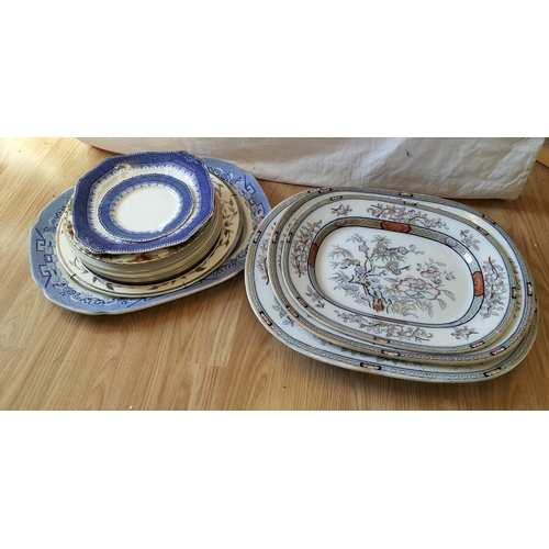 506 - Large Collection of Ceramics to include Early Hammersley & Co 'Indian Tree' Meat Platters, One with ... 