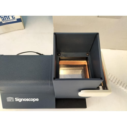 484 - Safe Stamp Collectors Electronic Perfotronic No 9850 plus Signoscope No 9886. Both Boxed.