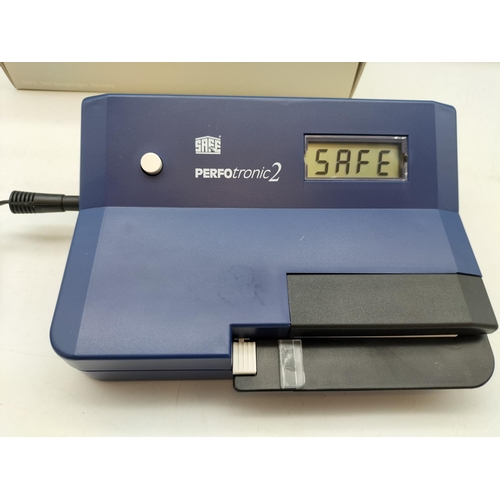 484 - Safe Stamp Collectors Electronic Perfotronic No 9850 plus Signoscope No 9886. Both Boxed.