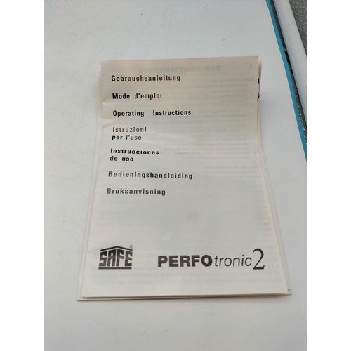 484 - Safe Stamp Collectors Electronic Perfotronic No 9850 plus Signoscope No 9886. Both Boxed.