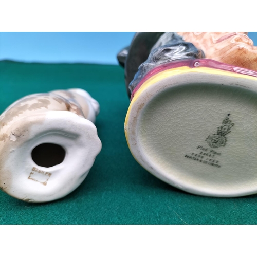 487 - Royal Doulton 'Pied Piper' Character Jug, Szeiler Cat Figure, Kaiser Bird Figure and 27cm Picture Pl... 