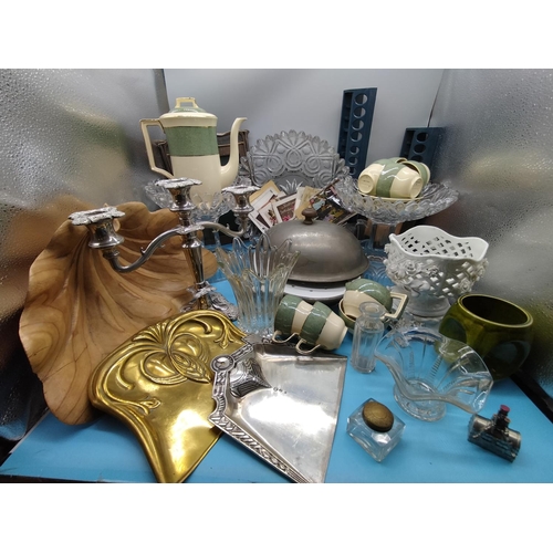 192 - Collection of Items to Include 18cm Glass Comports (2), c1930's Johnson Bros 15 Piece Part Coffee Se... 