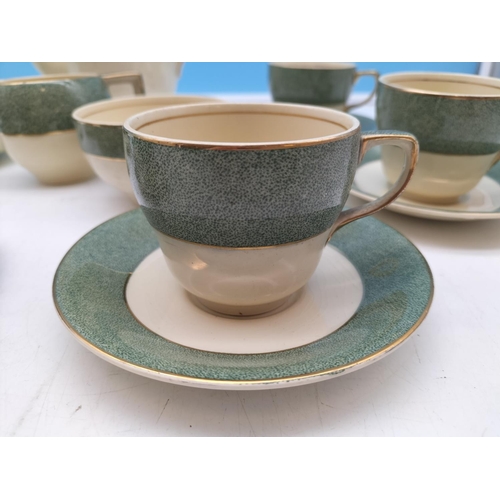 192 - Collection of Items to Include 18cm Glass Comports (2), c1930's Johnson Bros 15 Piece Part Coffee Se... 