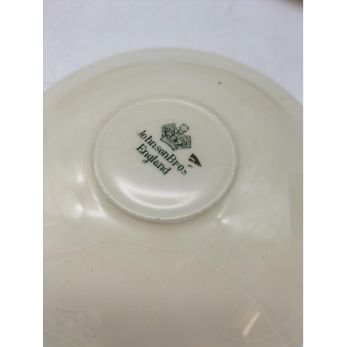 192 - Collection of Items to Include 18cm Glass Comports (2), c1930's Johnson Bros 15 Piece Part Coffee Se... 