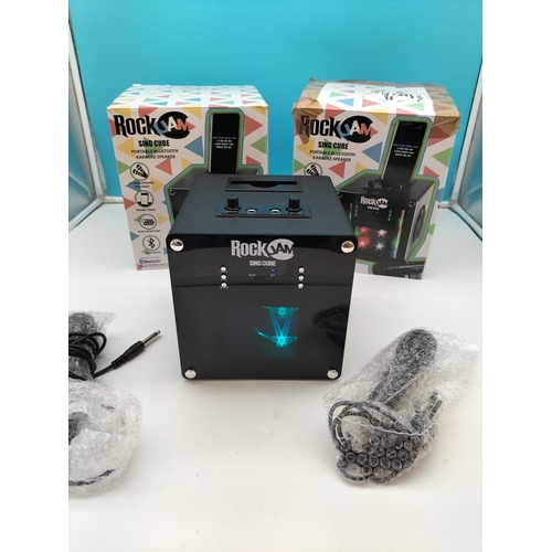 481 - Boxed Rock Jam Sing Cubes (2). Both Power Up.