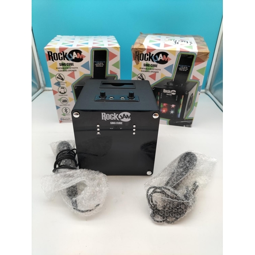 481 - Boxed Rock Jam Sing Cubes (2). Both Power Up.