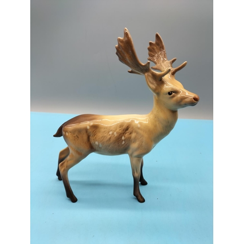 482 - Royal Doulton Large 20cm 'The Golfer' D6623 Character Jug (2nds), Beswick Figure of a Stag (Antler A... 