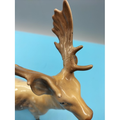 482 - Royal Doulton Large 20cm 'The Golfer' D6623 Character Jug (2nds), Beswick Figure of a Stag (Antler A... 