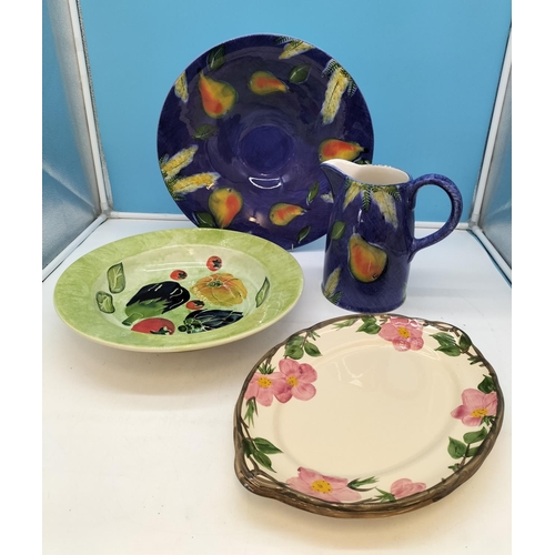 490 - Marks & Spencer Home Large 38cm Bowl & Jug in 'Pears' Pattern, Another Large M & S Bowl depicting Ve... 