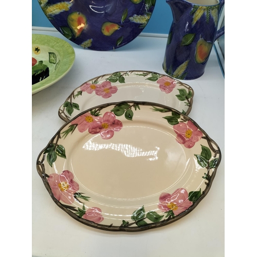 490 - Marks & Spencer Home Large 38cm Bowl & Jug in 'Pears' Pattern, Another Large M & S Bowl depicting Ve... 