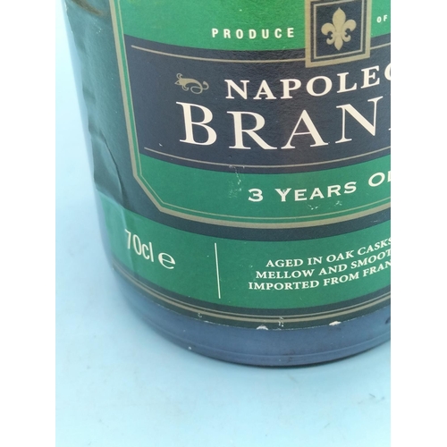 494 - 70cl Bottle of Napoleon Brandy. Seal Broken.  Sold in Aid of Ukraine.