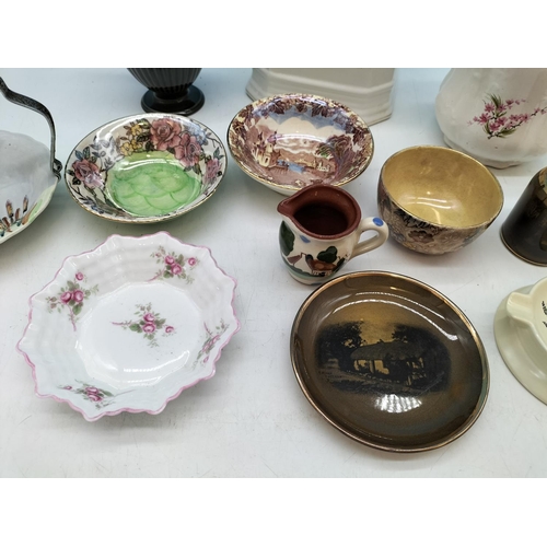 515 - Collection of Mixed English Ceramics to include Shelley, Maling, Carlton Ware, Shorter & Sons, Kensi... 