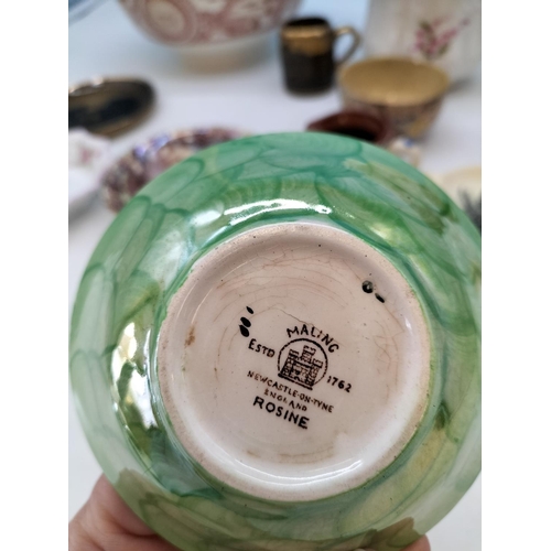 515 - Collection of Mixed English Ceramics to include Shelley, Maling, Carlton Ware, Shorter & Sons, Kensi... 