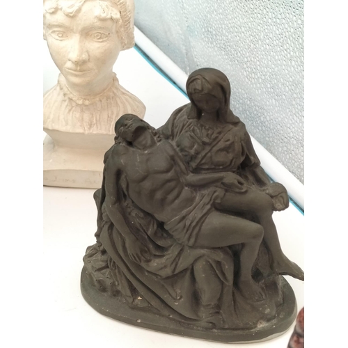 518 - Collection of Mixed Figures to include Pottery and Wooden Animals, Chess Pieces (1 Missing), etc.