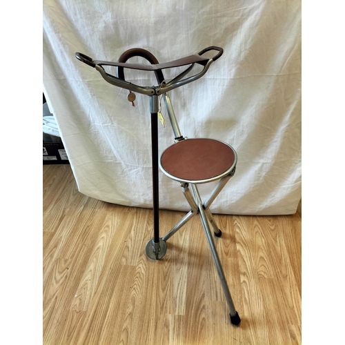182 - Shooting Stick plus Tripod Chair (Seat Height 51cm).