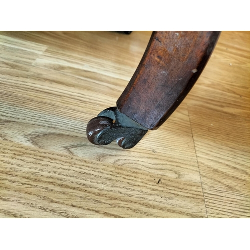 211 - Victorian Mahogany Framed Red Fabric Armchair on Double Castors. 100cm High, 70cm x 90cm. Seat Heigh... 