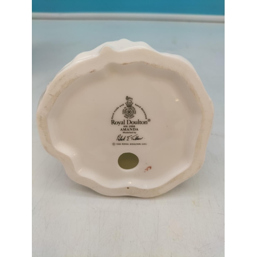 215 - Boxed Royal Doulton 14.5cm Figure 'With Love' HN 3393 and Boxed 'Amanda' HN 2995.