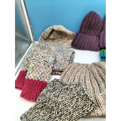 526 - Collection of Knitted Gloves and Hats.
