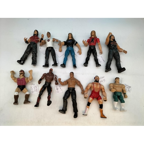 530 - Collection of Marvel and Jacks WCW Wrestling Figures (10).