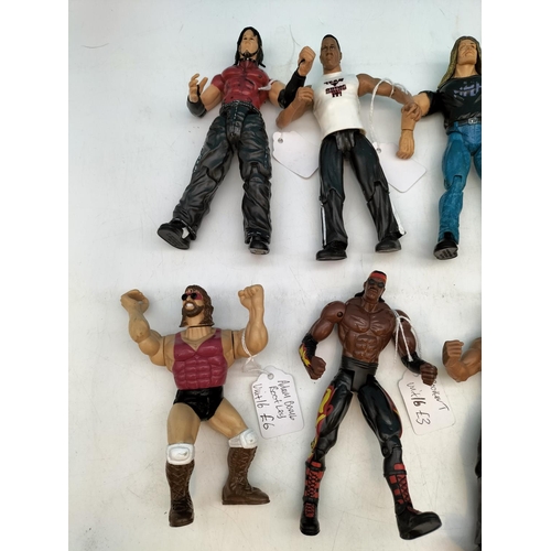 530 - Collection of Marvel and Jacks WCW Wrestling Figures (10).