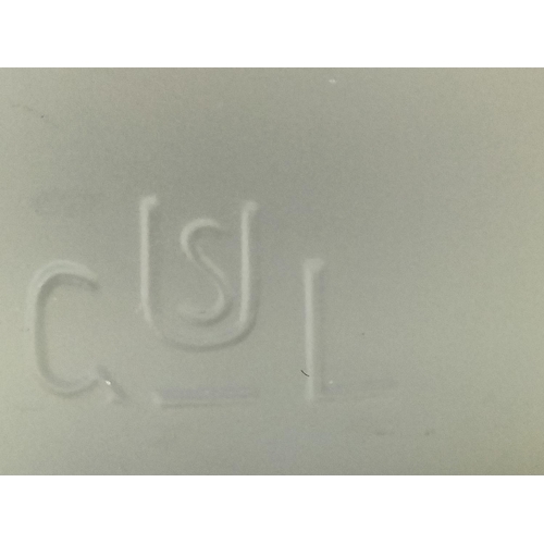 544 - Stef Uiterwaal Royal Leerdam Frosted Glass Madonna with Child. 38cm Tall.