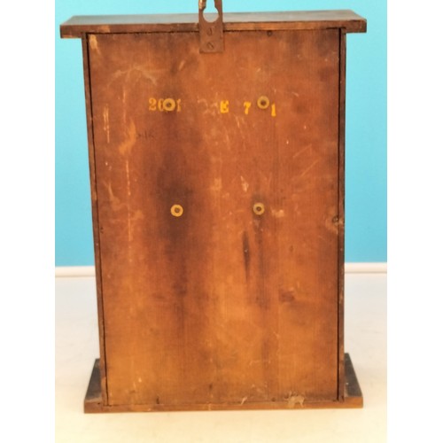 567 - Early/Mid 20th Century H.A.C. Wertenberg Wooden Cased Wall Clock. 37cm x 27cm x 10cm.