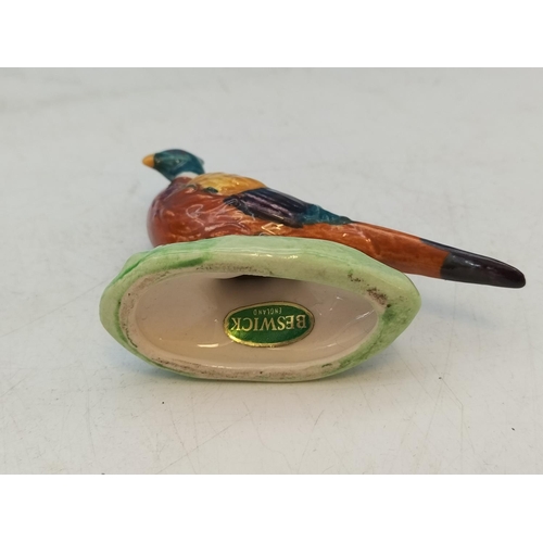 113 - Beswick Pheasant Figures (2). 8cm High x 9cm.