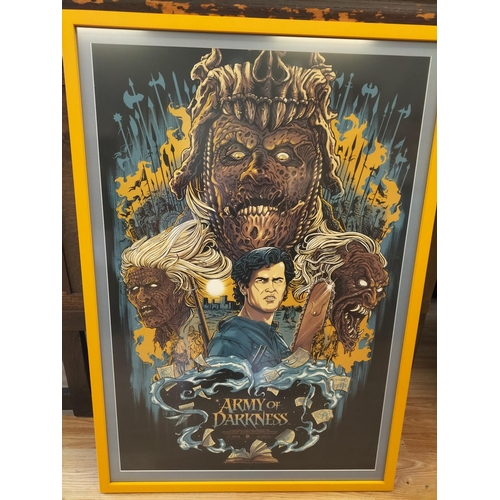 118 - Framed Gary Pullen Limited Edition Print 112/210 for the Film 'Army of Darkness'. 100cm x 70cm. Coll... 