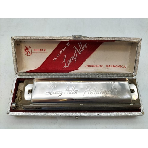 13 - Hohner 'Larry Adler' Chromatic Harmonica Professional 12 in Original Box. With Music Book.