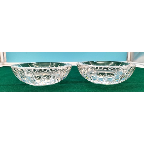 137 - Waterford Crystal Ashtrays (2) in the 'Colleen' Pattern. 12.5cm Diameter.