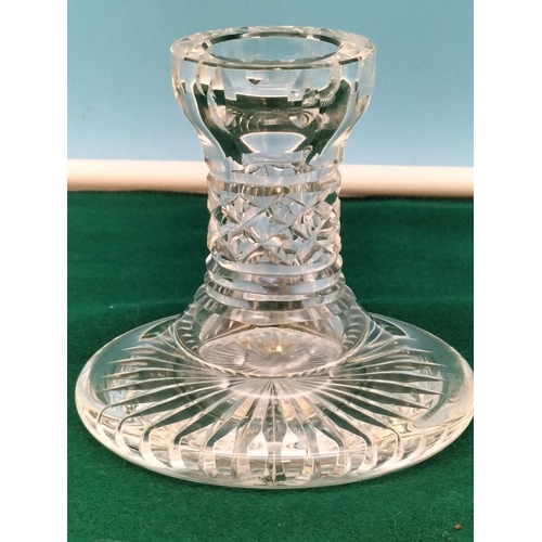 139 - Pair of Waterford Crystal 'Lismore' Pattern 9cm Candlesticks.