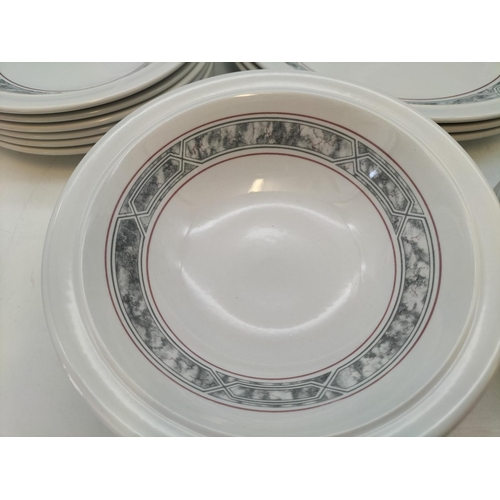 192 - Staffordshire Tableware 28 Piece Part Tea Service to include Trios (6), Bowls (6), Dinner Plates (4)... 