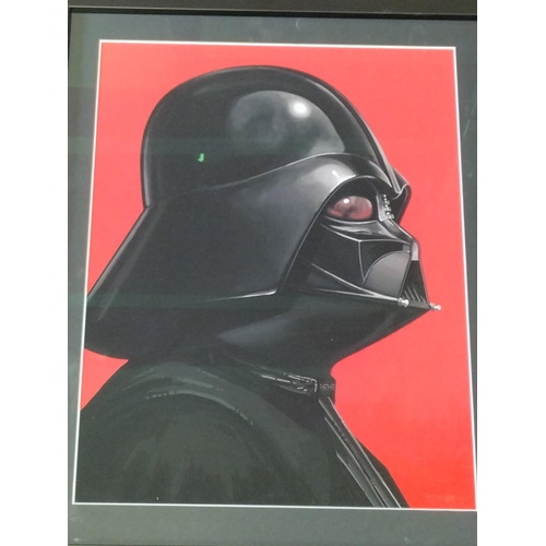 199 - Framed Mike Mitchell 'Darth Vader' Limited Edition 1193/3615 Mondo Print. Signed and Numbered. 50cm ... 