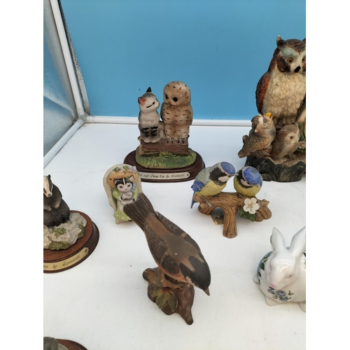 316 - Collection of Animal Figures to include Owl, Ducks, Otters, etc.