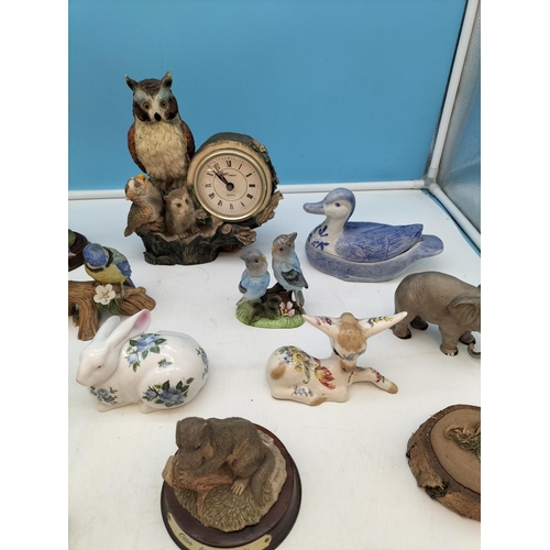 316 - Collection of Animal Figures to include Owl, Ducks, Otters, etc.